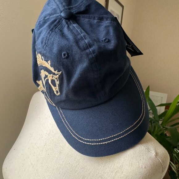 AWST International Horse Baseball Cap, Blue Hat with Tan Horse Embroidery, NWT - Picture 4 of 8